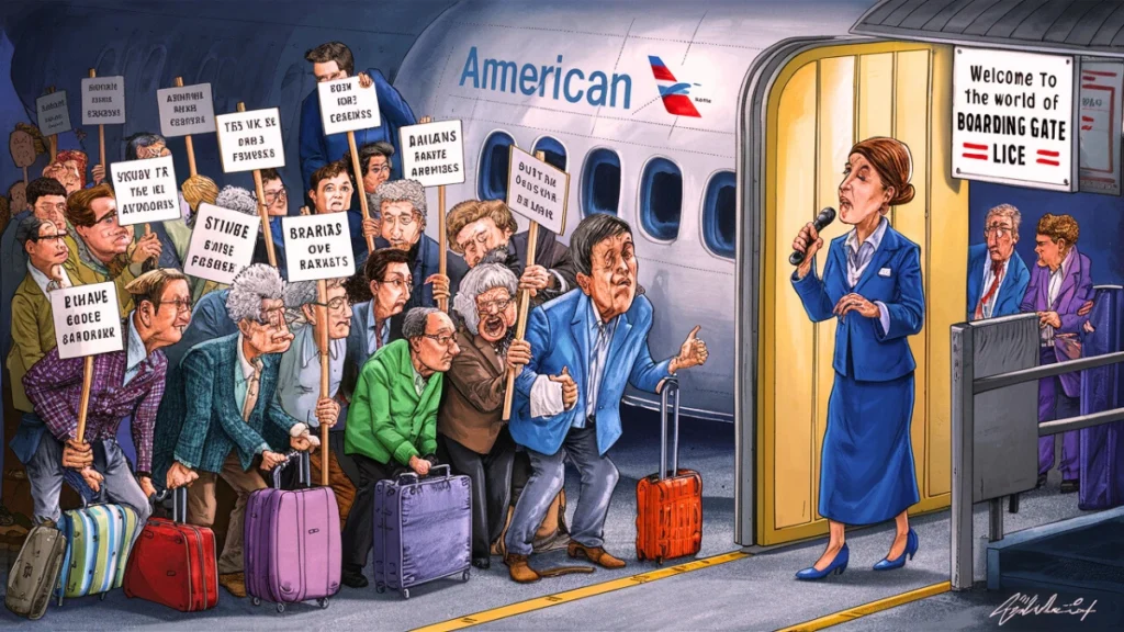 American Airlines Boarding Gate Lice